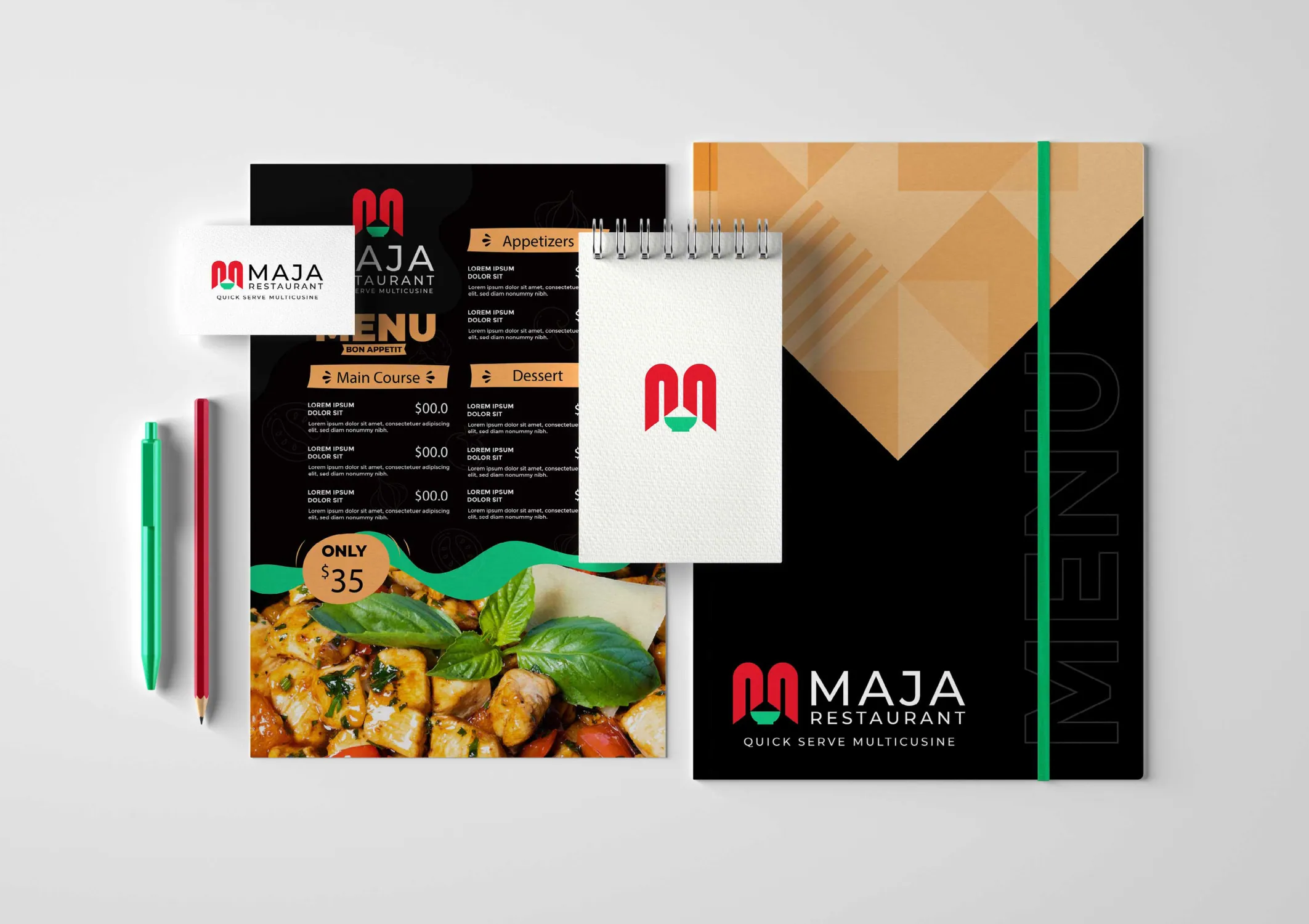Maja Restaurant brand identity 1
